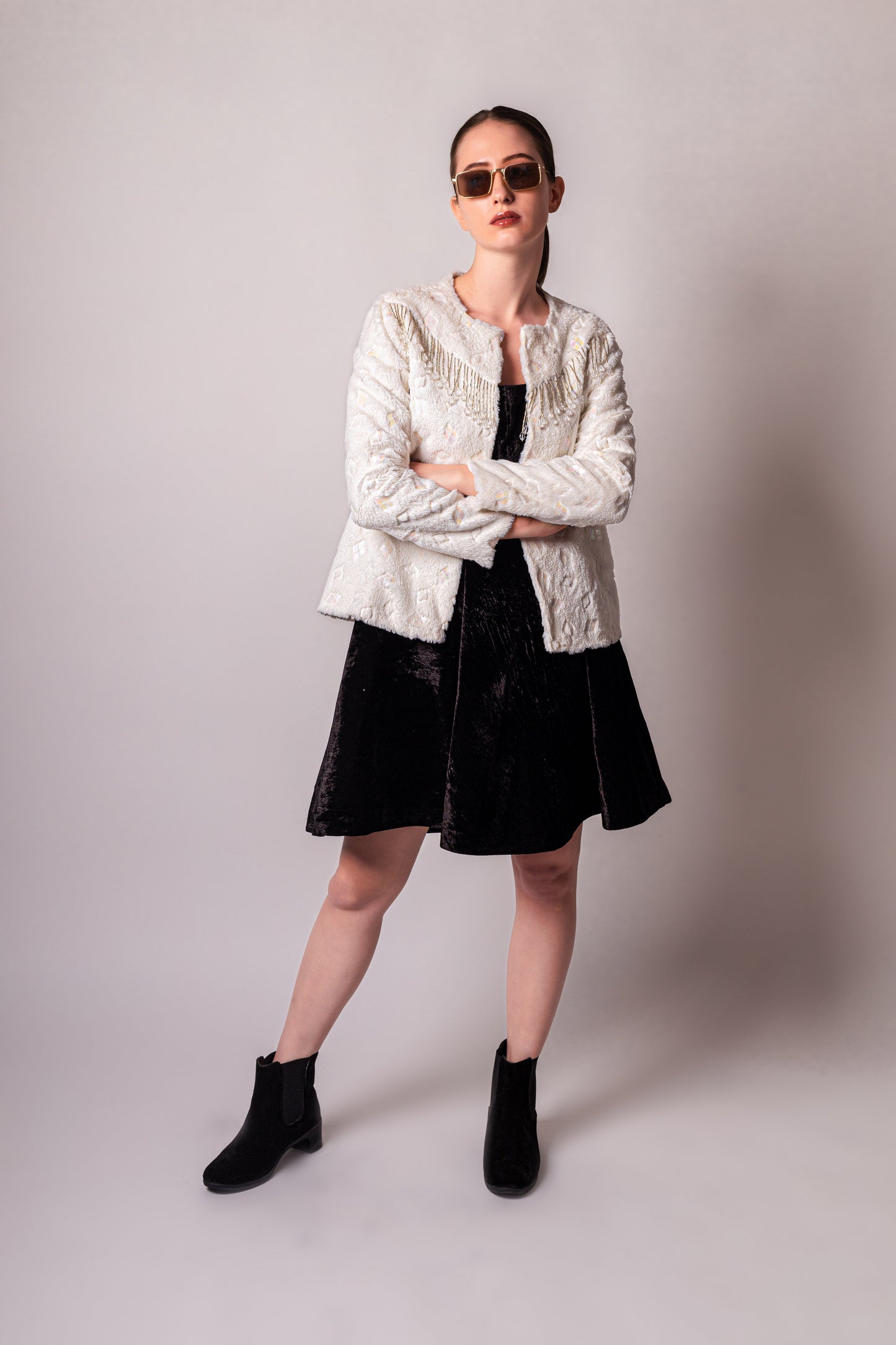 Statement White Fur Jacket