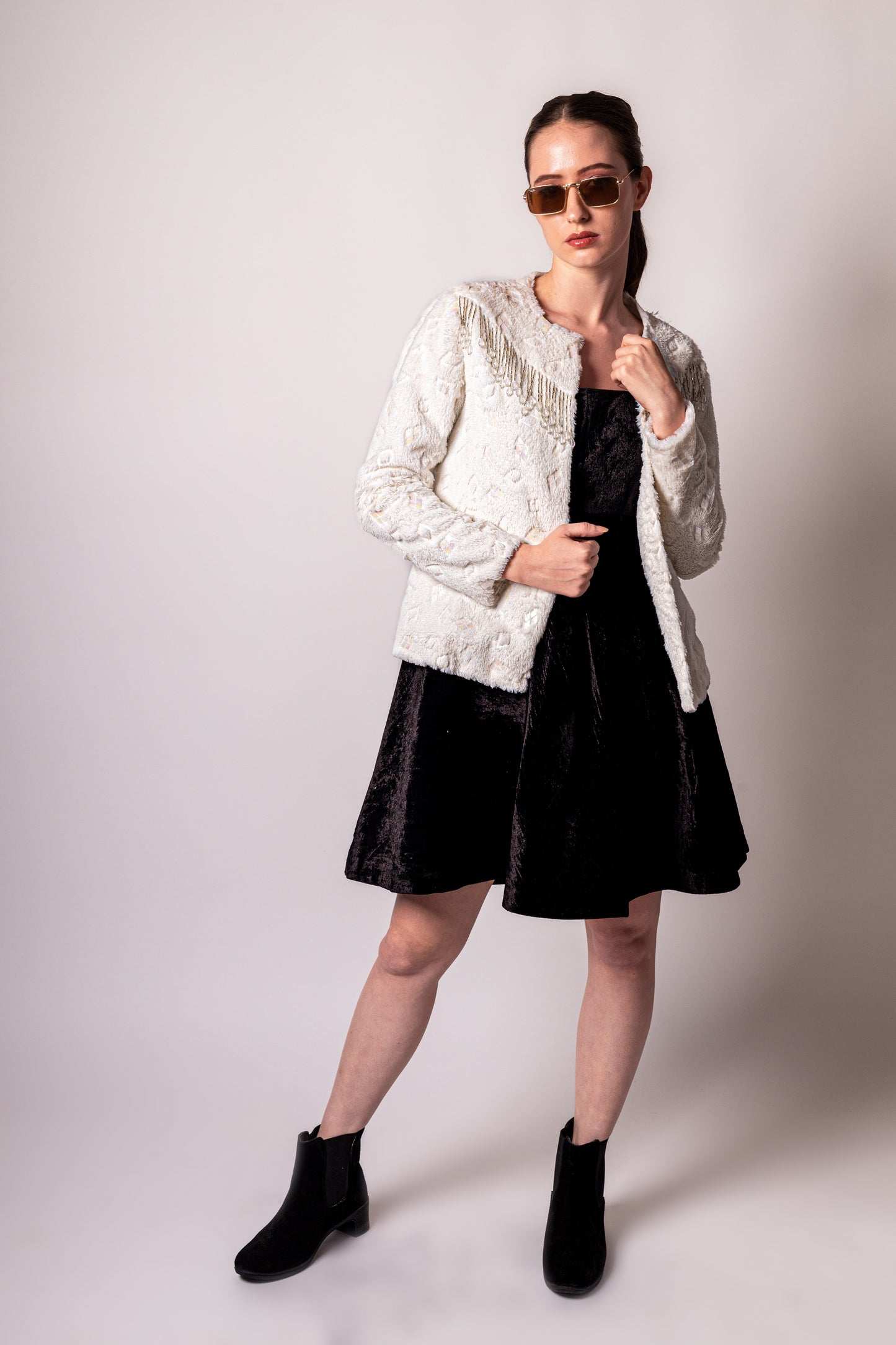 Statement White Fur Jacket
