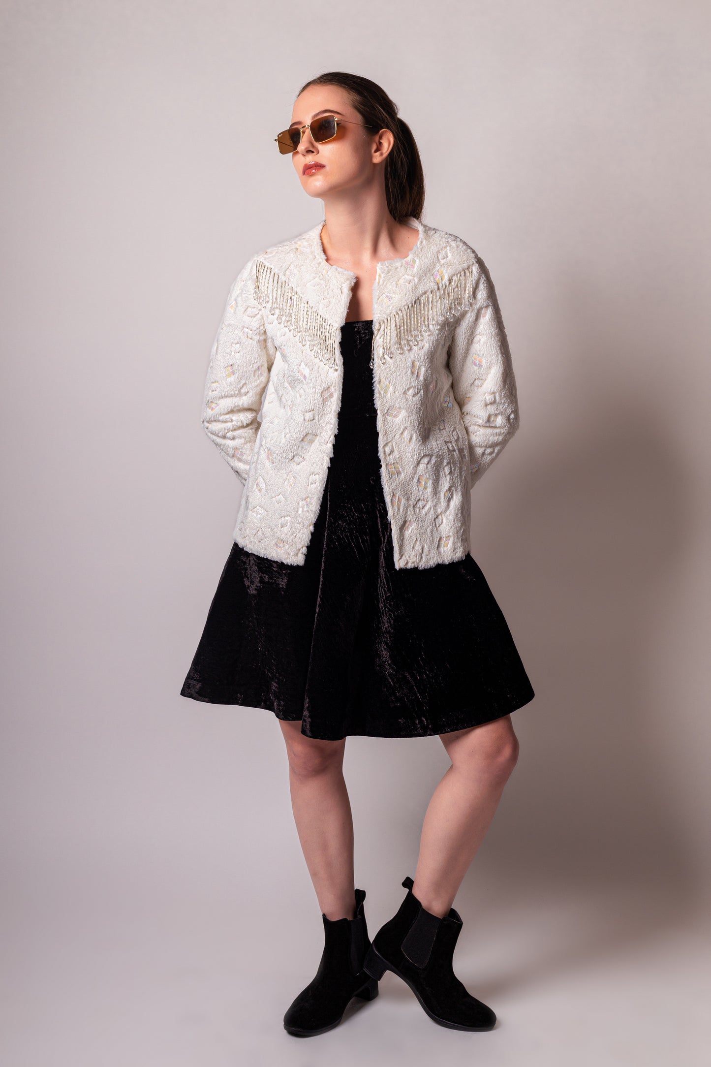 Statement White Fur Jacket
