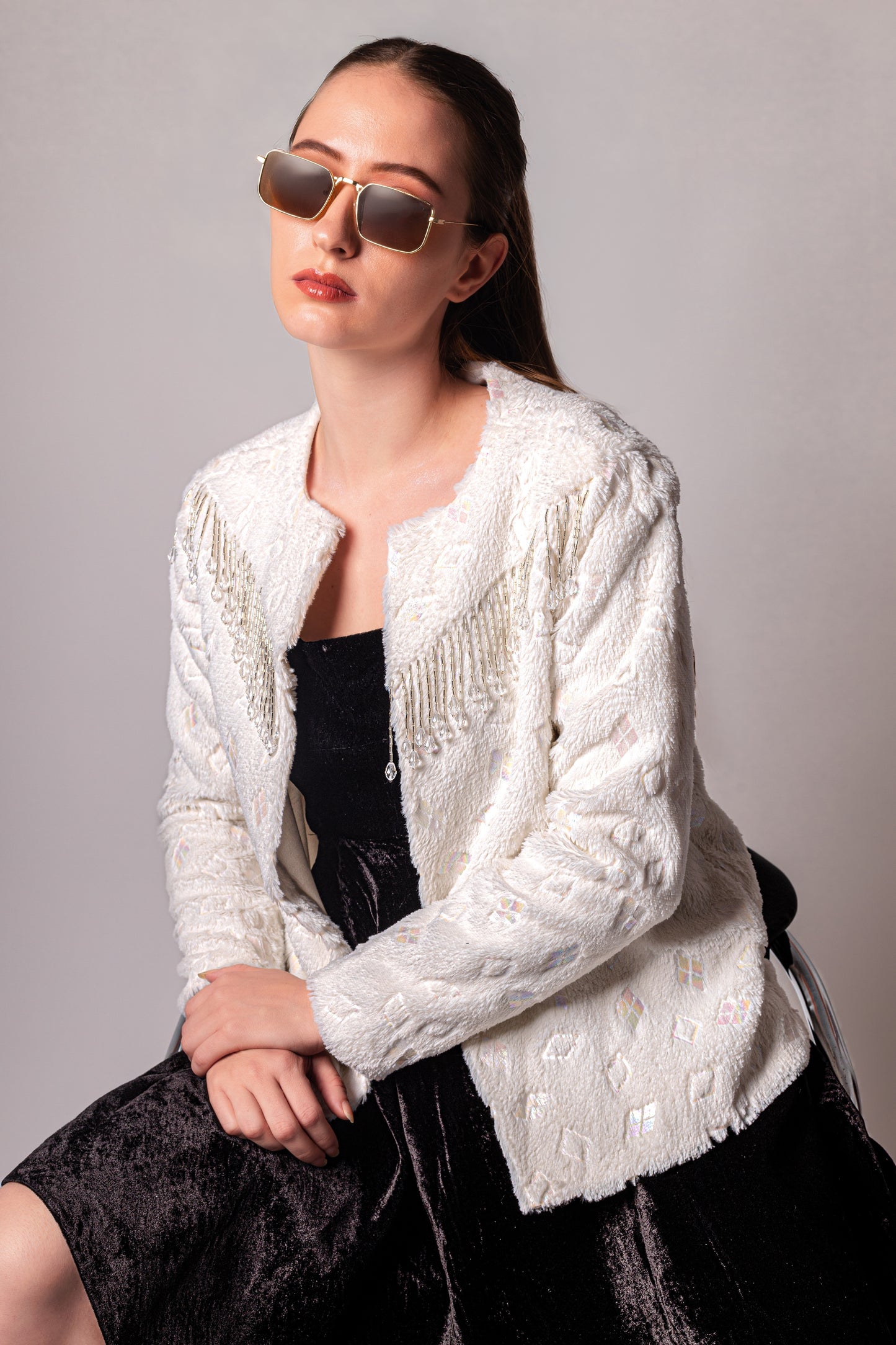 Statement White Fur Jacket