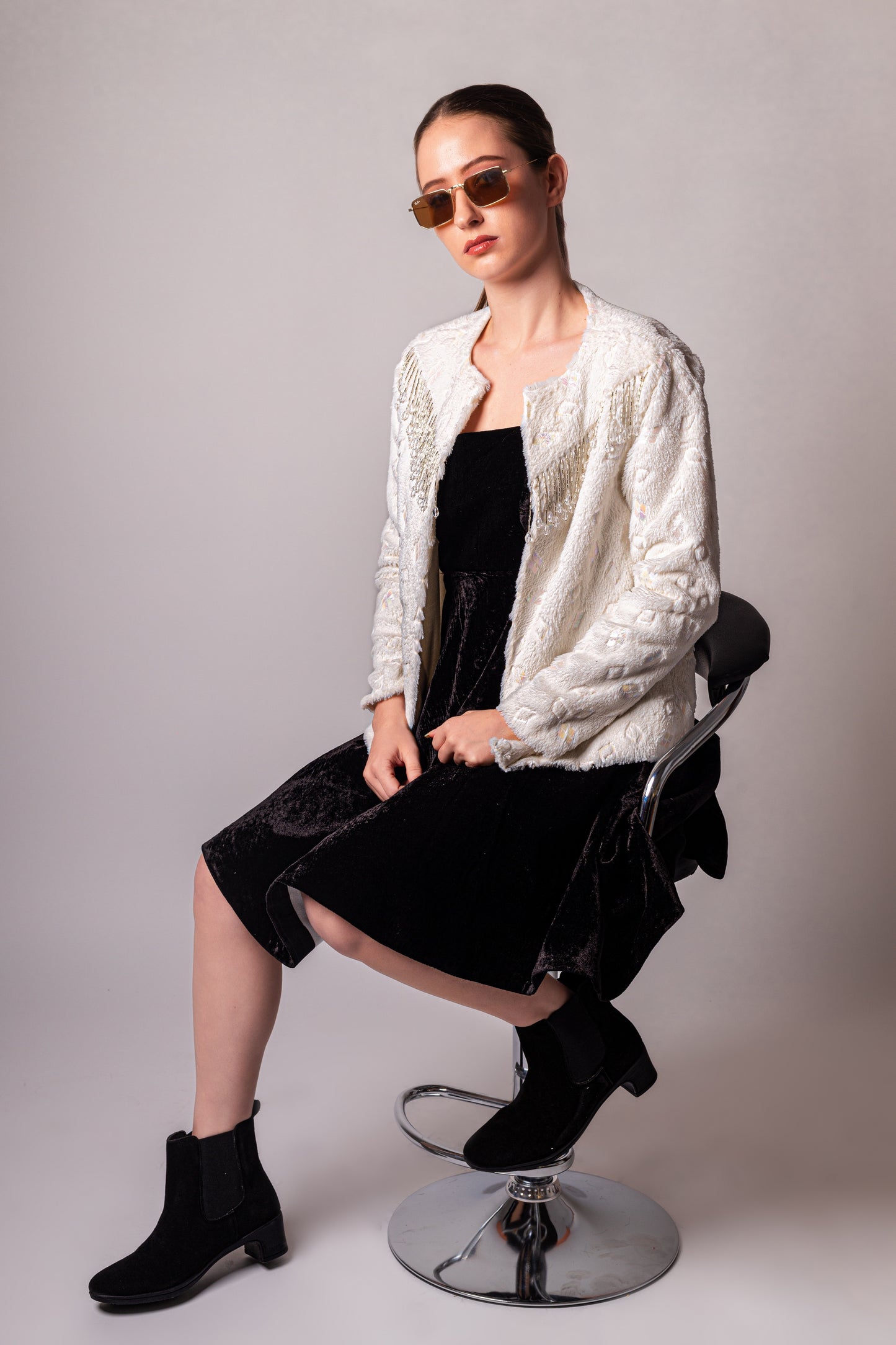 Statement White Fur Jacket