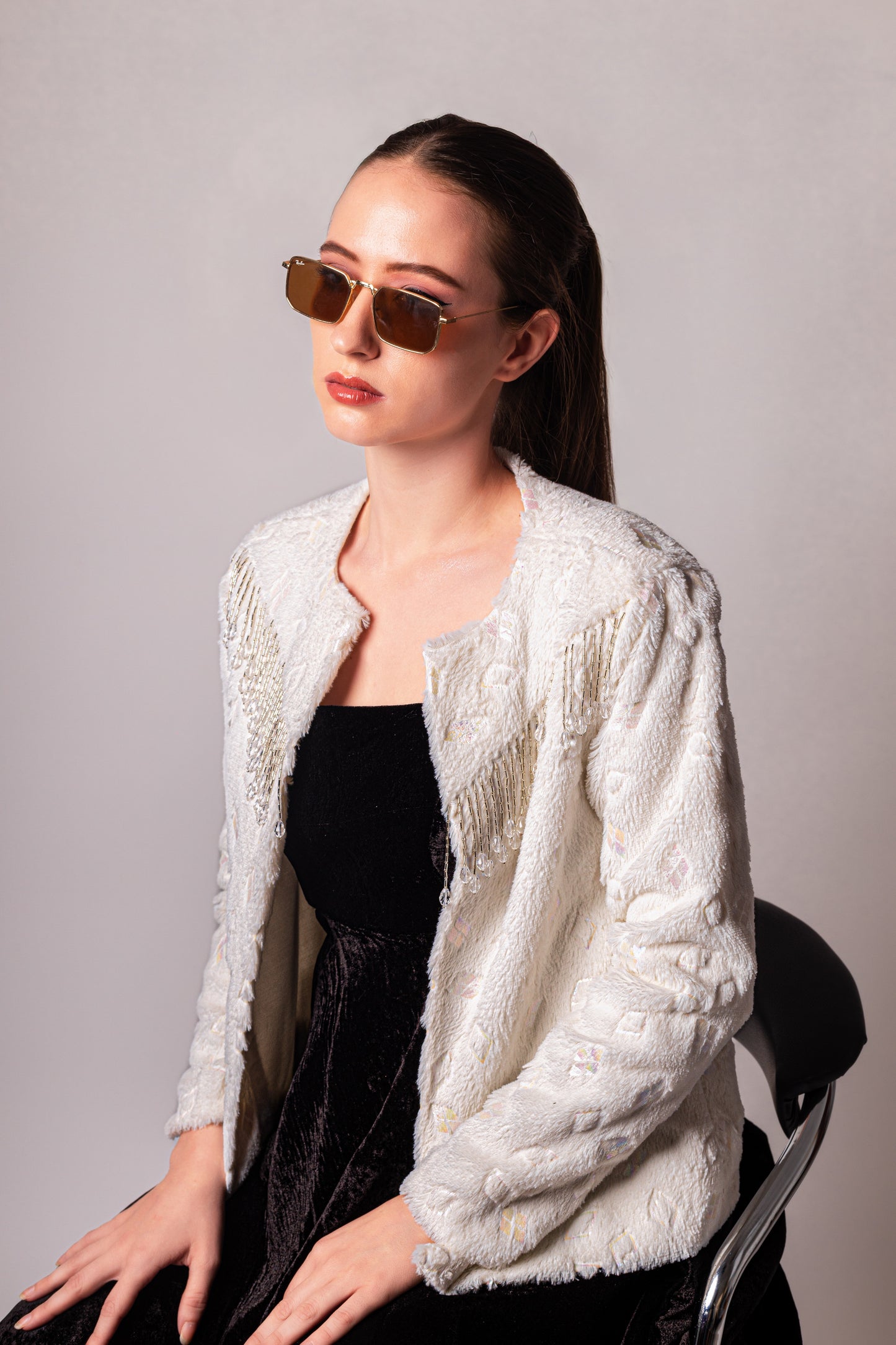 Statement White Fur Jacket