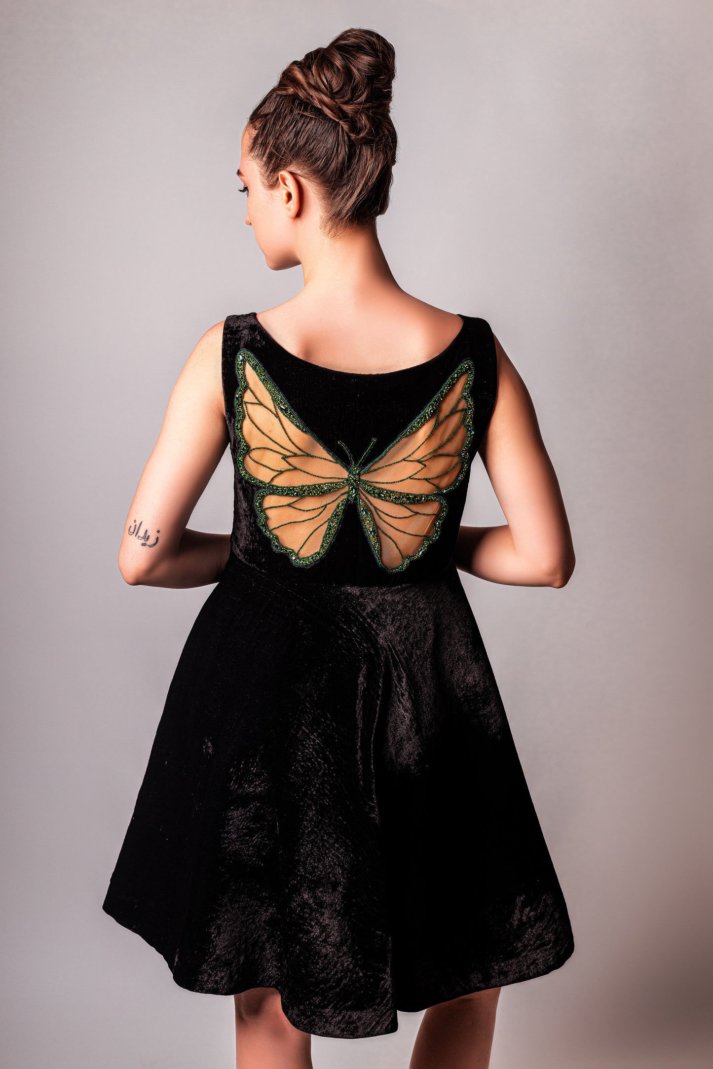 Enchanting Butterfly Back Dress - Green