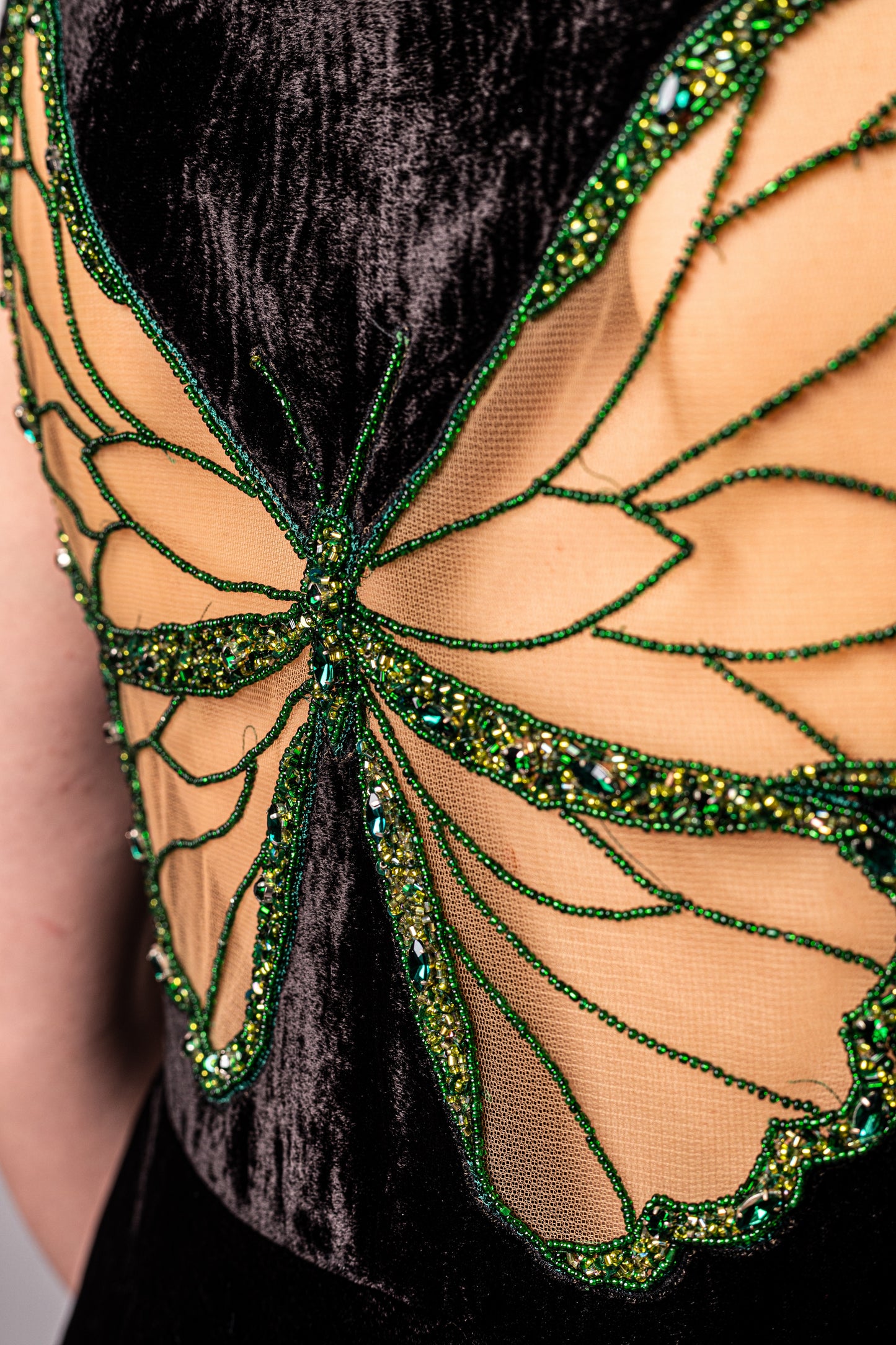 Enchanting Butterfly Back Dress - Green