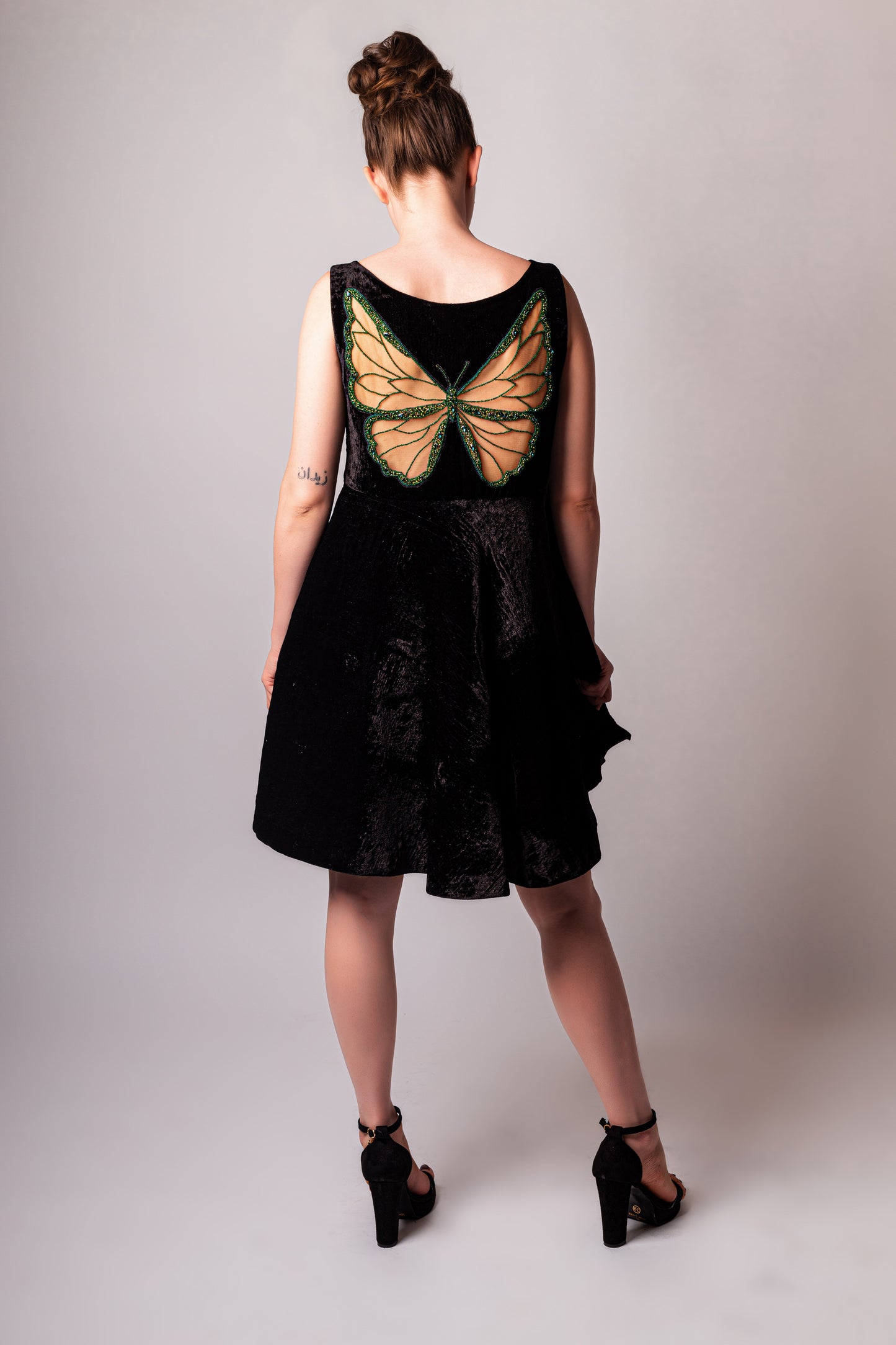 Enchanting Butterfly Back Dress - Green